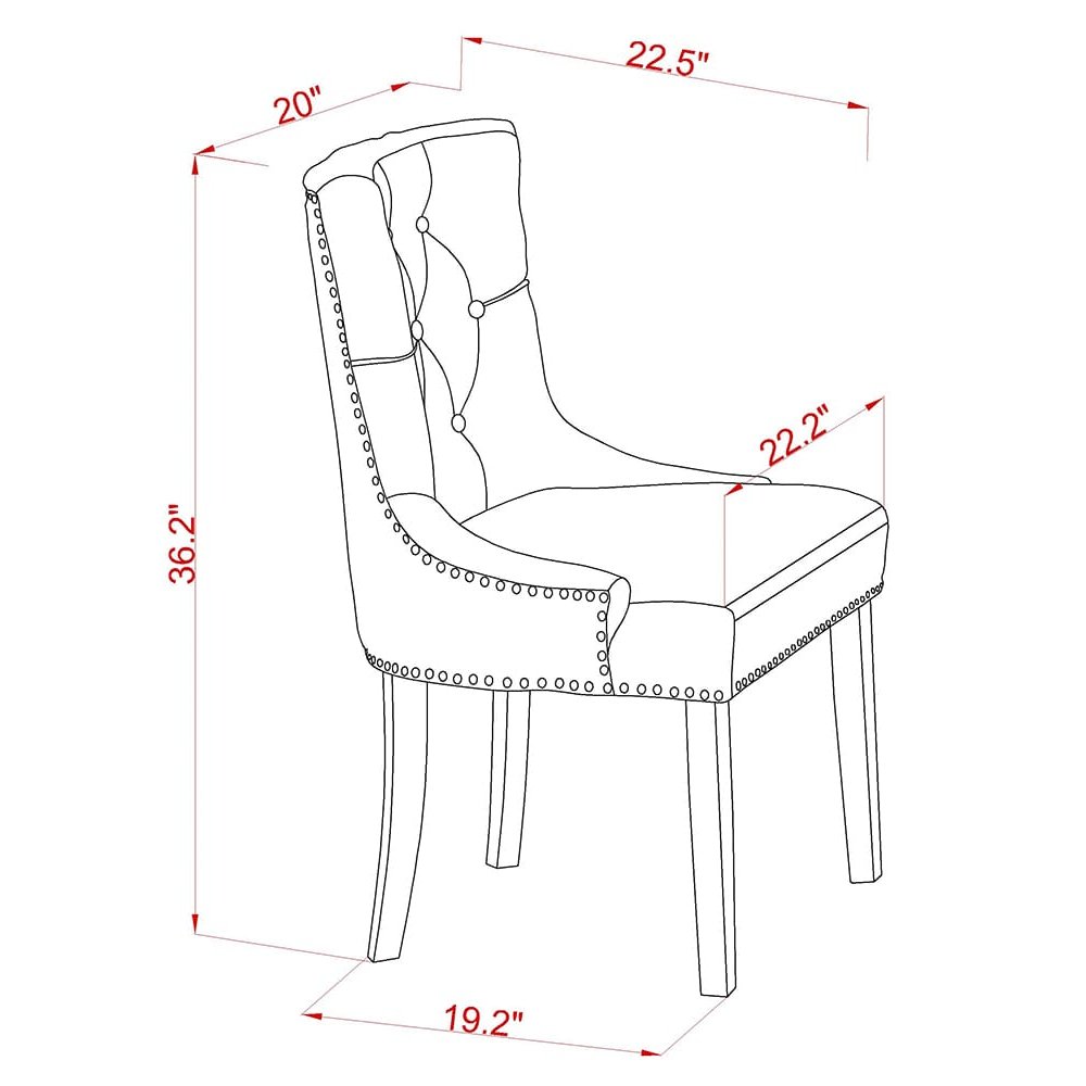 7 piece dining set of a dinner table and 6 modern chairs & black legs. Picture 7
