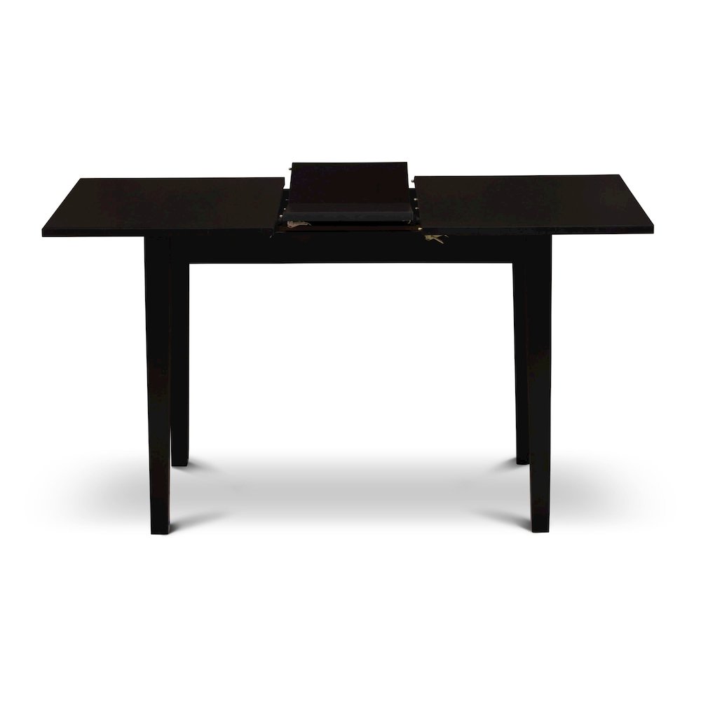 5 Piece Dining Set Contains a Rectangle Wooden Table with Butterfly Leaf. Picture 10