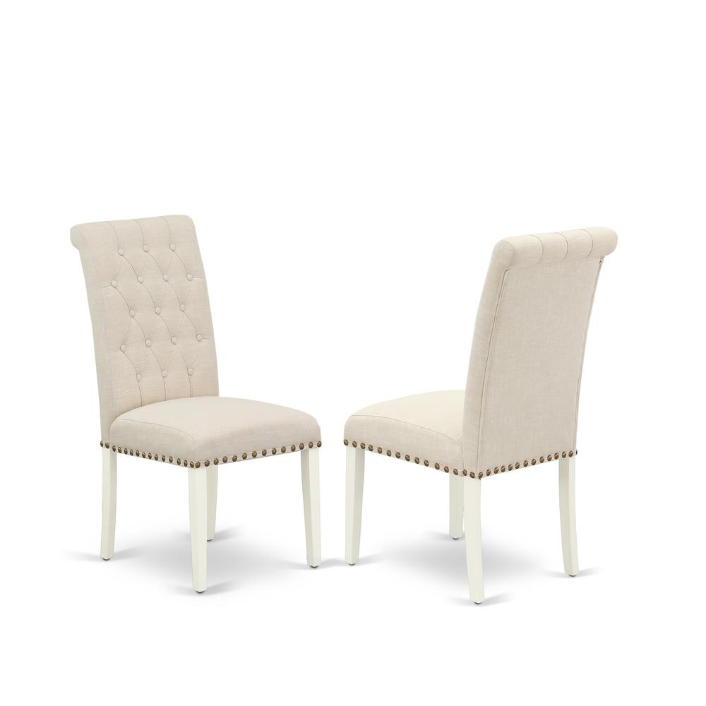 Dining Room Set Linen White, ANBR5-LWH-02. Picture 4