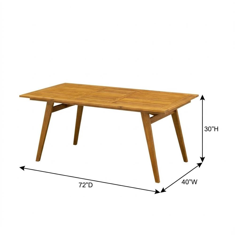 9-Piece Oil-Finish Patio Set with Ladder Back Chairs and Wood Table Legs. Picture 6