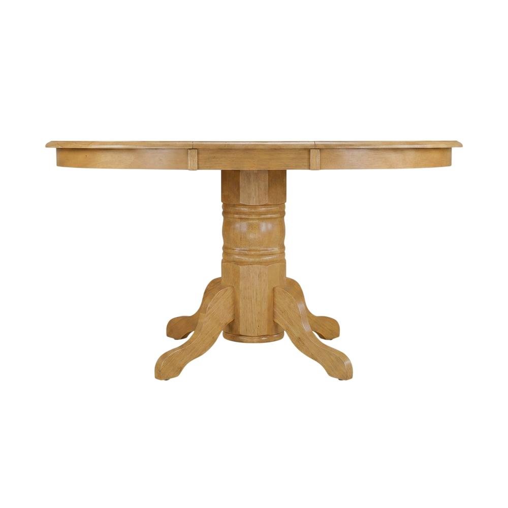 Solid Wood Dining Table & Chairs 5-Piece Set with Leaf. Picture 4