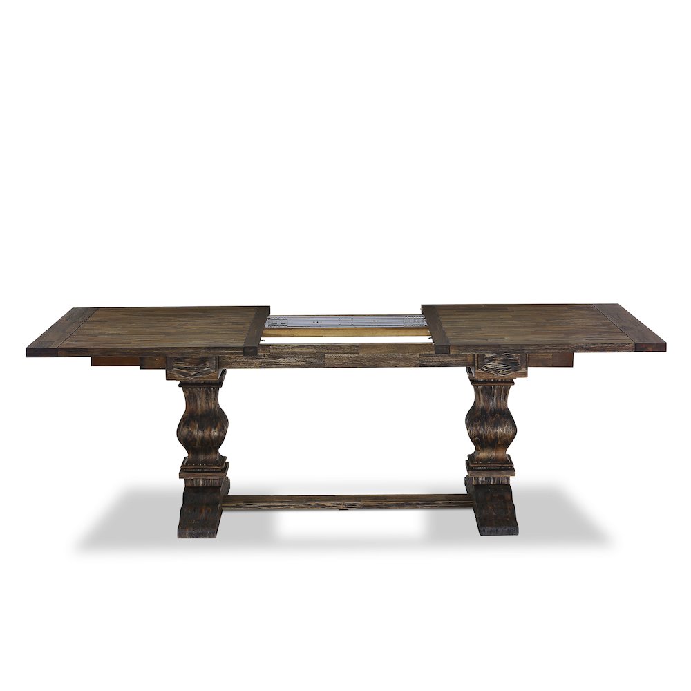 9 Piece Kitchen Set Consists of a Rectangle Dining Table with Butterfly Leaf. Picture 4