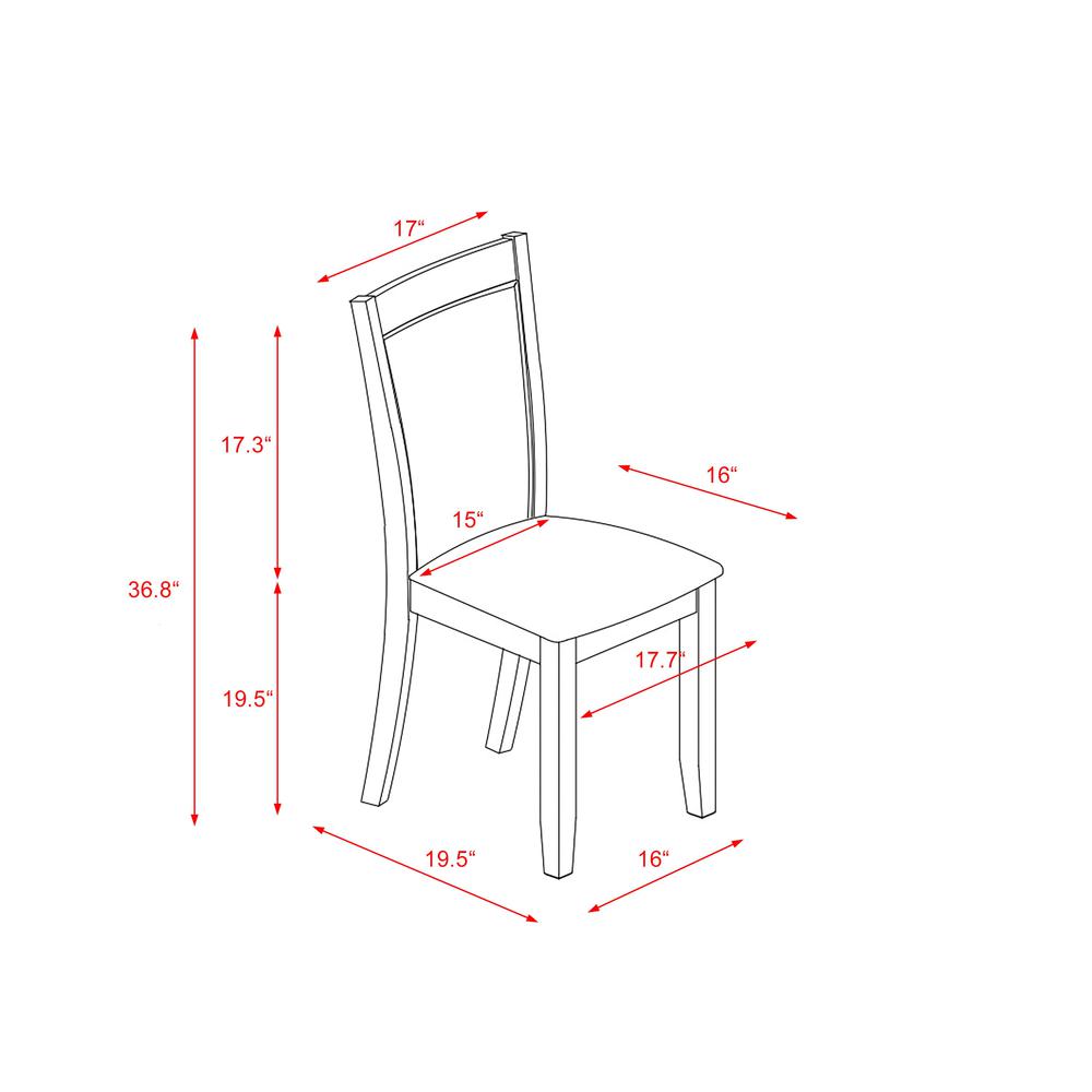 MZC0T01 Dining Chair Set of 2 - Cream Linen Fabric Seat and High Chair Back - Wire Brushed Linen White Finish (SET OF 2). Picture 8