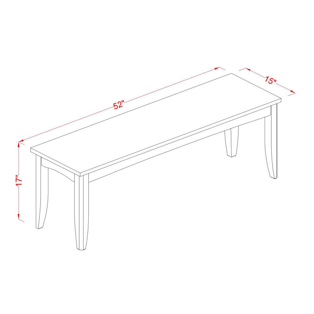 6-PC  Dining  room  set  with  bench-Dining  Table  and  4  Wooden  Dining  Chairs  plus  a  bench. Picture 5