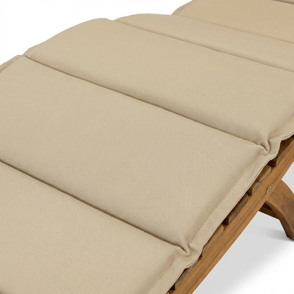 Oil-Treated Outdoor Lounge Chair with Weatherproof Wood and Comfortable Seating. Picture 4