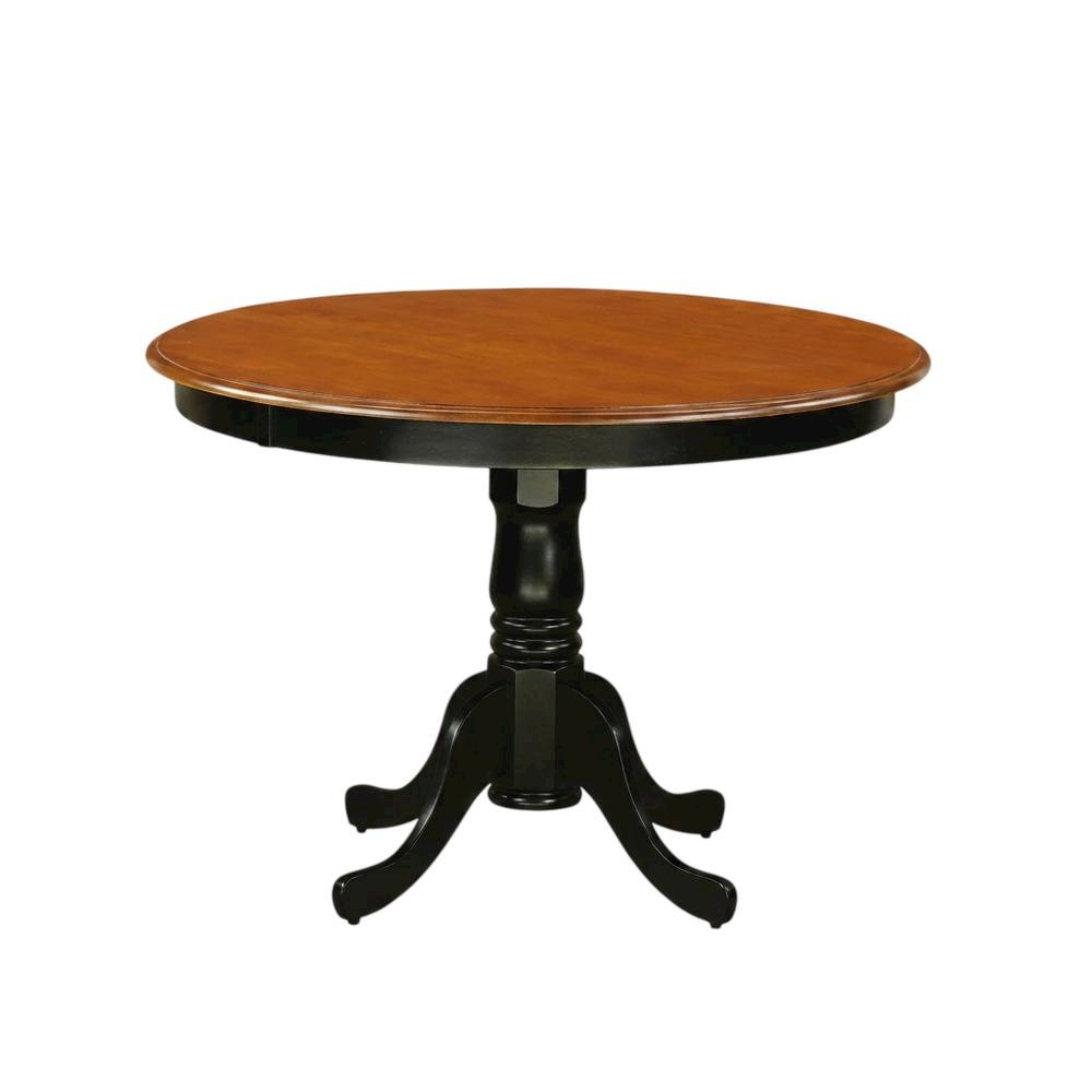 Small Round Solid Wood Kitchen Table & Chairs 3-Piece Dining Set. Picture 4