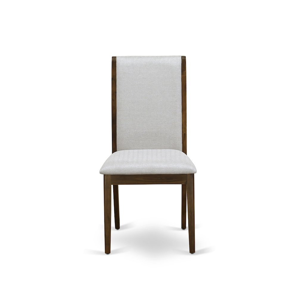 5-Piece Mid Century Dining Set A Table, 4 Grey Fabric Mid Century Dining Chairs. Picture 5