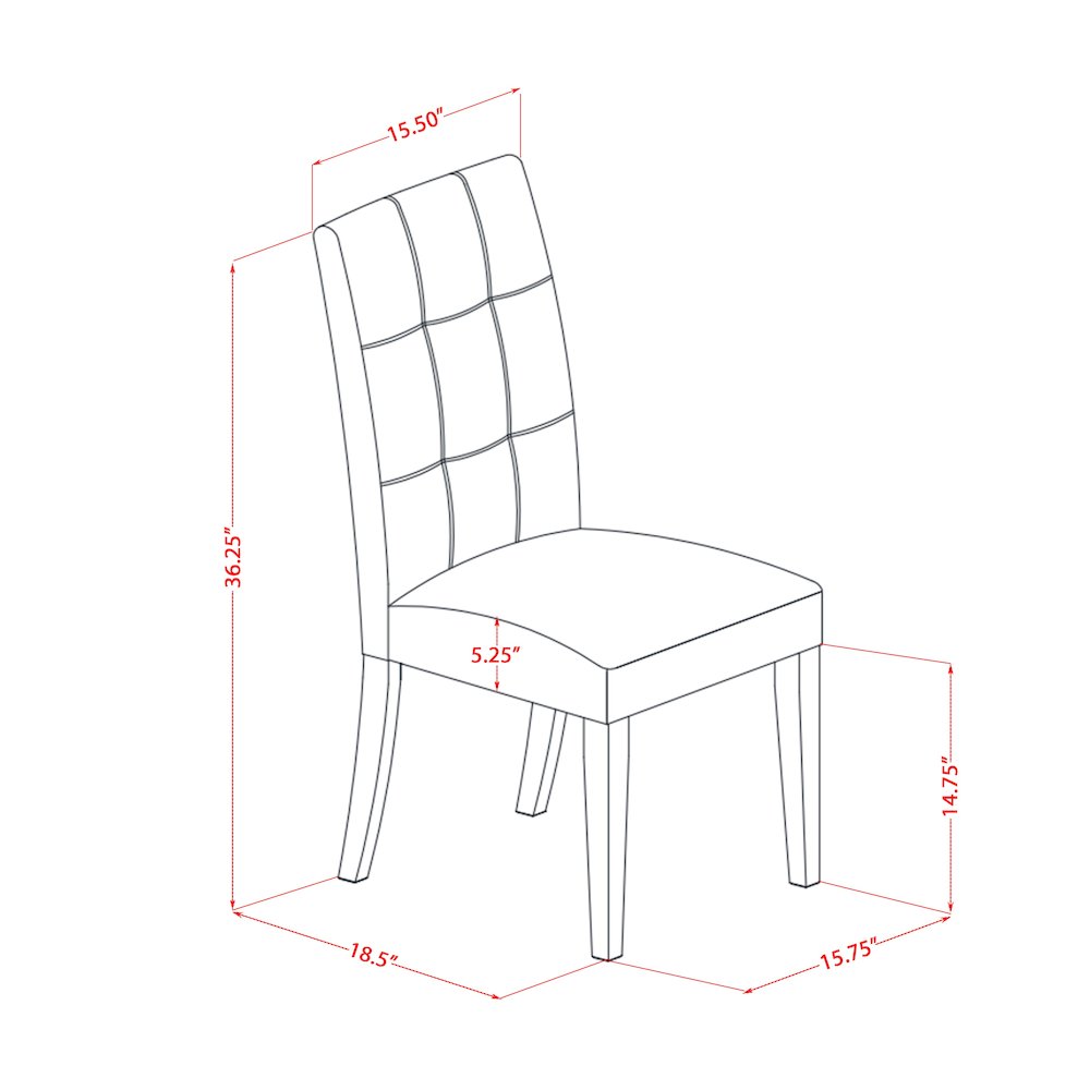 5 Piece Dining Set consists A Modern Table. Picture 15