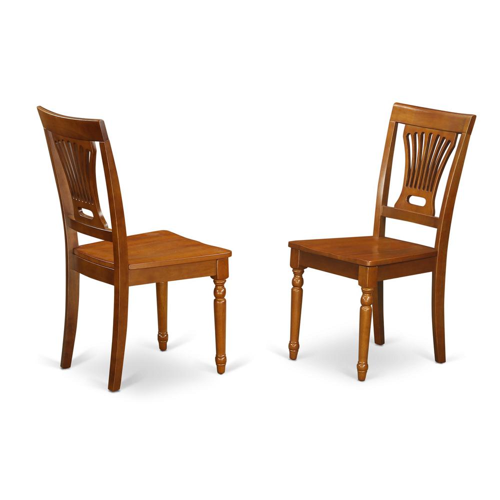 5  Pc  Portland  Table  having  18"  Leaf  and  4  hard  wood  Seat  Chairs  in  Saddle  Brown  .. Picture 4