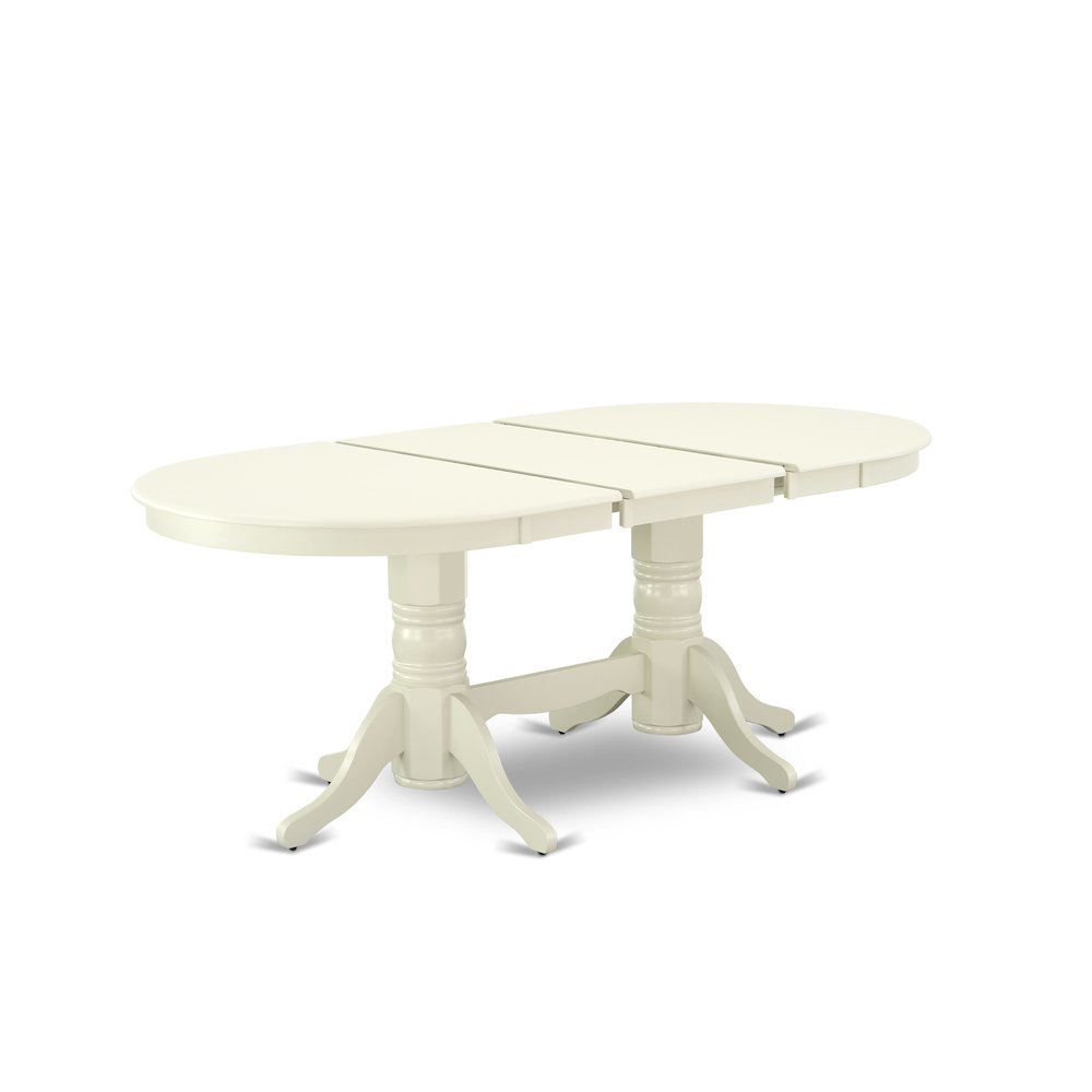 9 Piece Dining Set Contains an Oval Kitchen Table with Butterfly Leaf. Picture 4