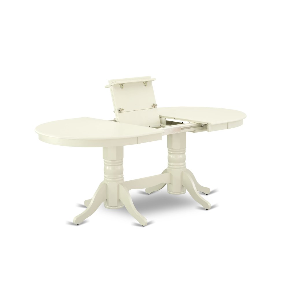 9 Piece Dining Set Contains an Oval Kitchen Table with Butterfly Leaf. Picture 5