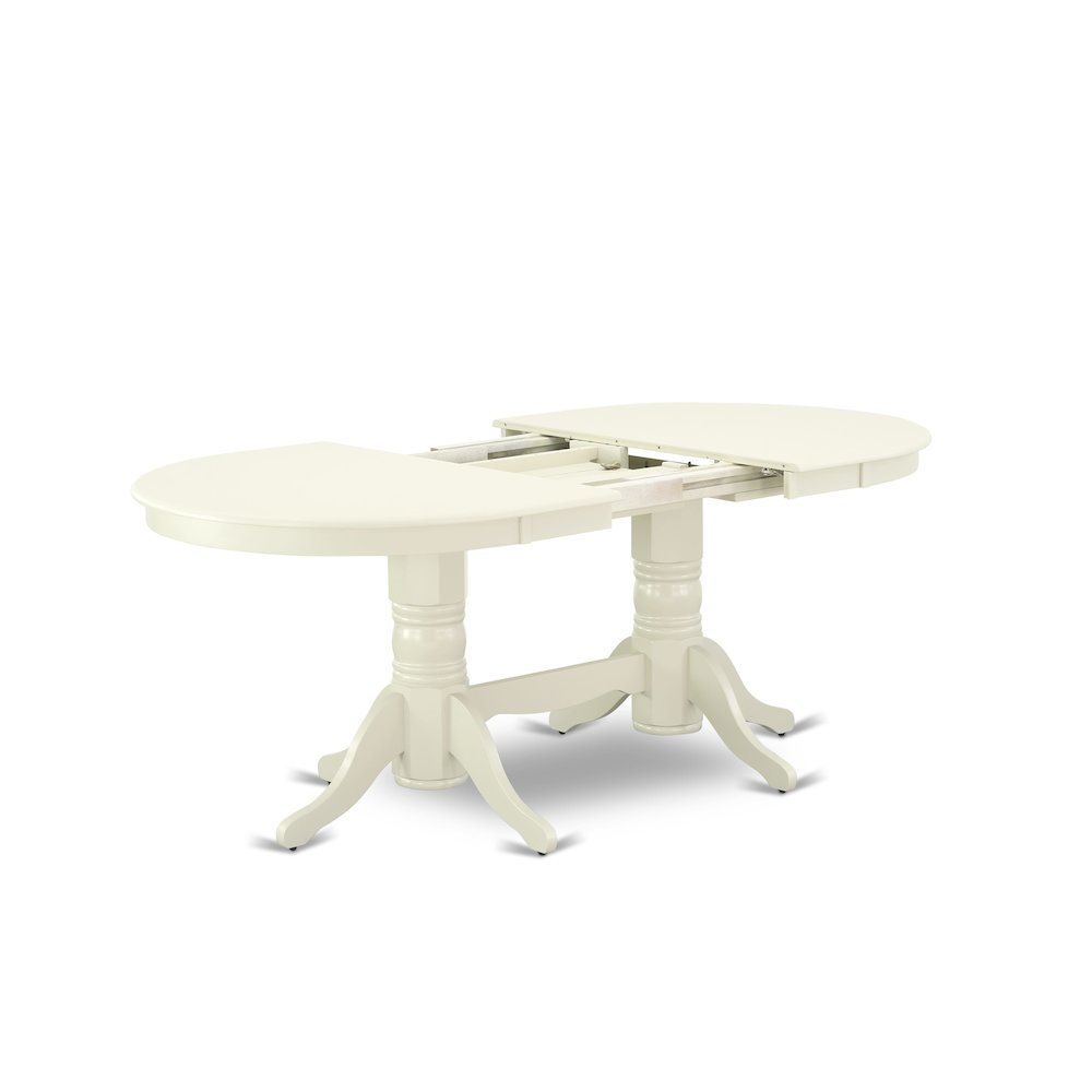 9 Piece Dining Set Contains an Oval Kitchen Table with Butterfly Leaf. Picture 6