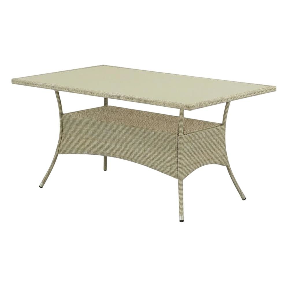 Wicker Outdoor Bistro Table with Linen Finish and Durable Wicker Surface. Picture 1