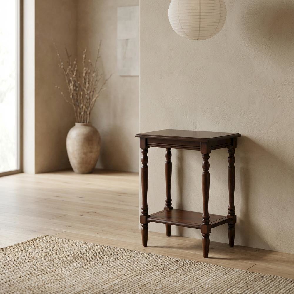 Mahogany, Storage Side Table, Open Shelf, Quality Build. Picture 2