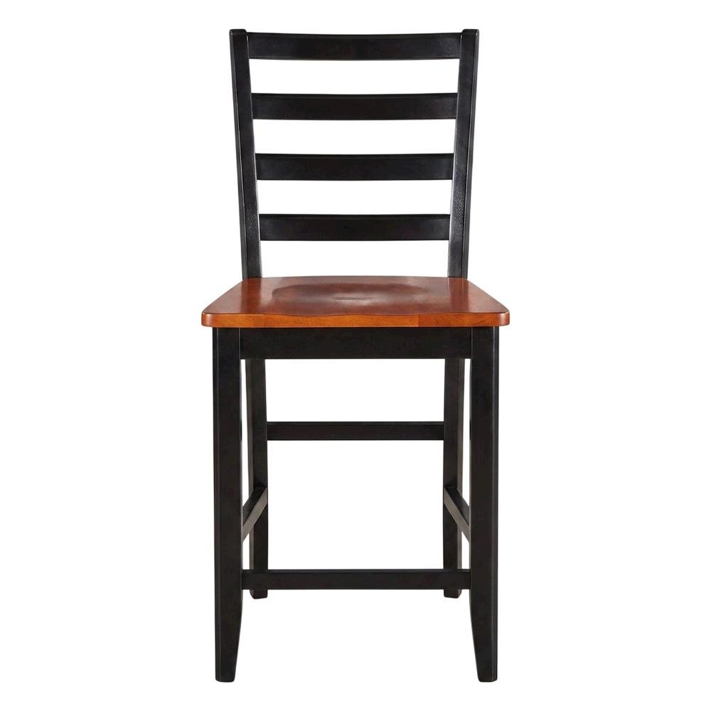 Solid Wood Dining Table & Chairs 5-Piece Set for Kitchen/Dining, Black. Picture 4