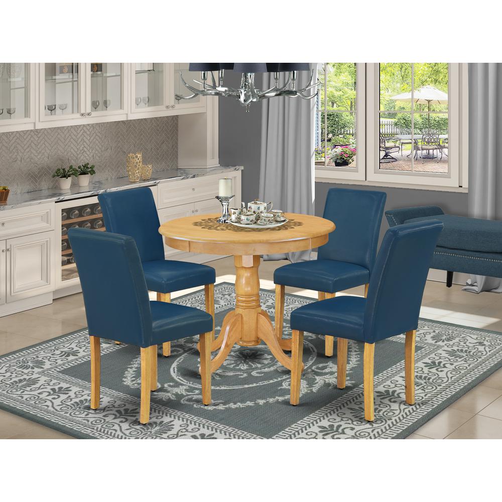 Dining Room Set Oak, ANAB5-OAK-55. Picture 2