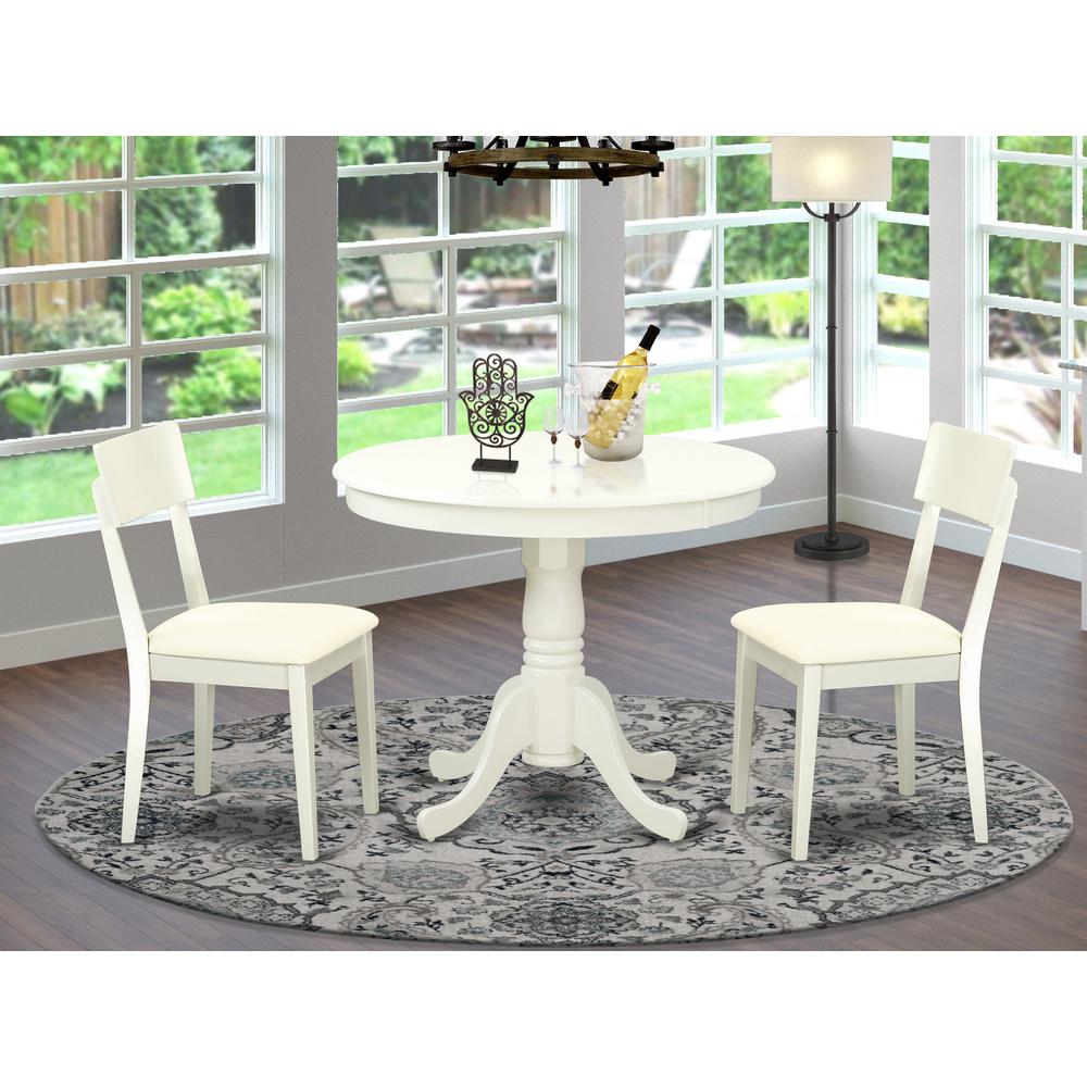 Dining Room Set Linen White, ANAD3-LWH-LC. Picture 2