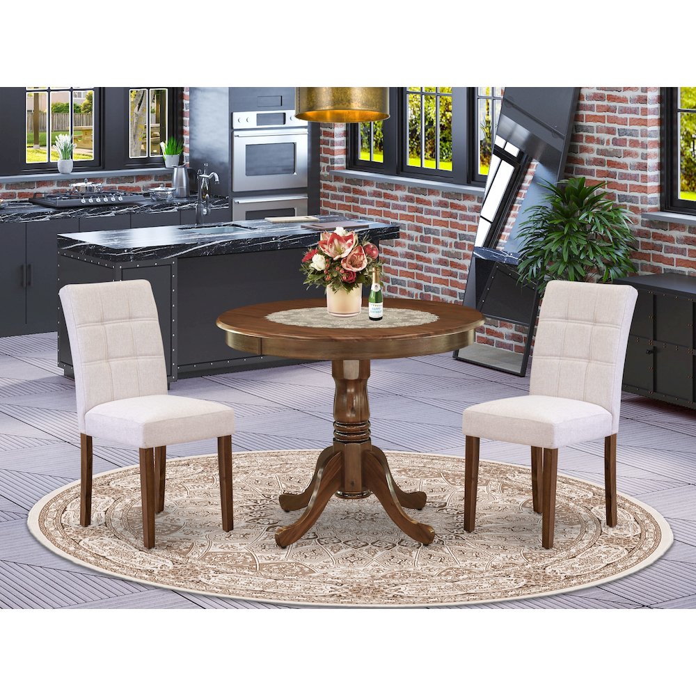 3 Piece Kitchen Dining Table Set contain A Modern Table. Picture 2