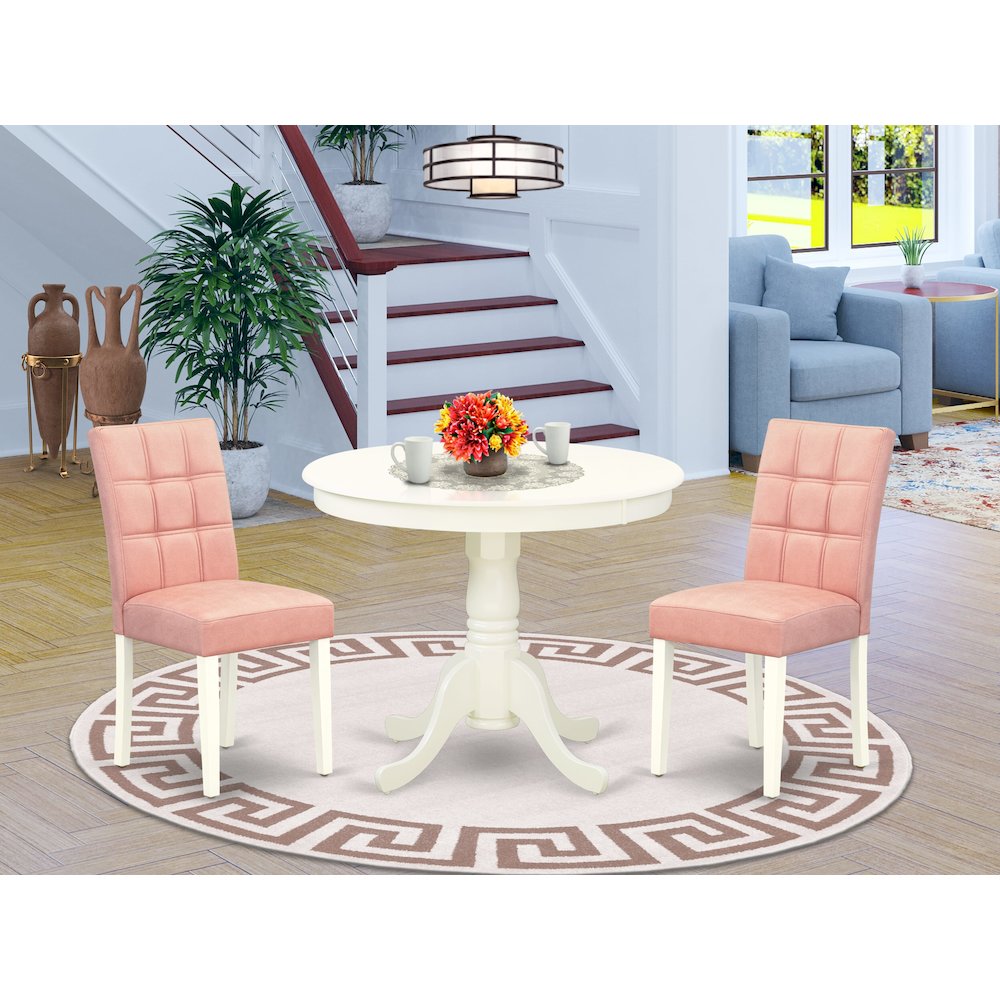 3 Piece Dining Table Set consists A Wood Table. Picture 2