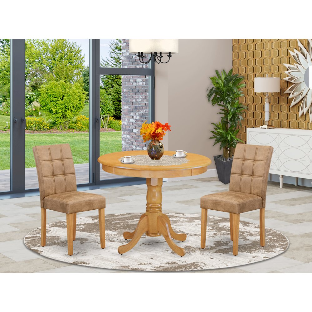 3 Piece Modern Dining Set consists A Dining Room Table. Picture 2