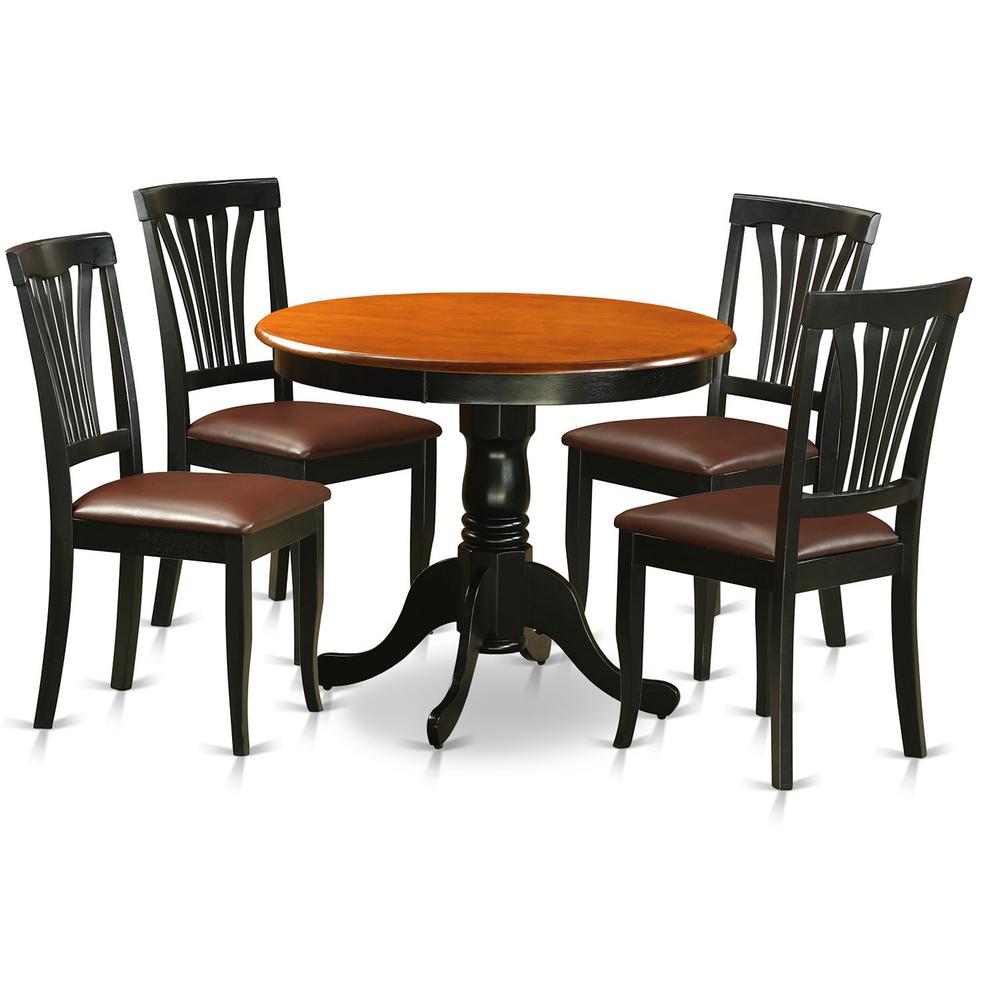5  Pc  Kitchen  nook  setin  Black  and  Cherry. Picture 1
