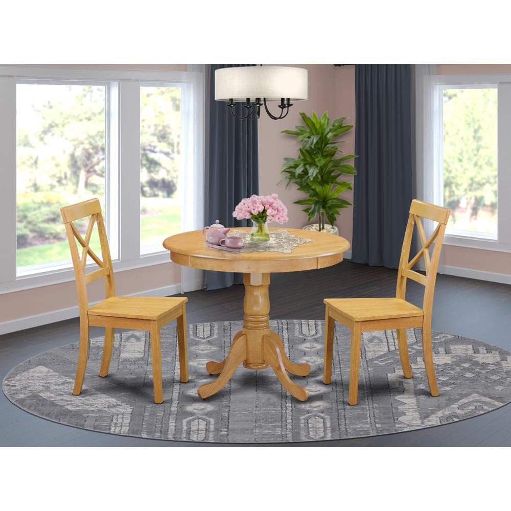 Dining Room Set Oak, ANBO3-OAK-W. Picture 2