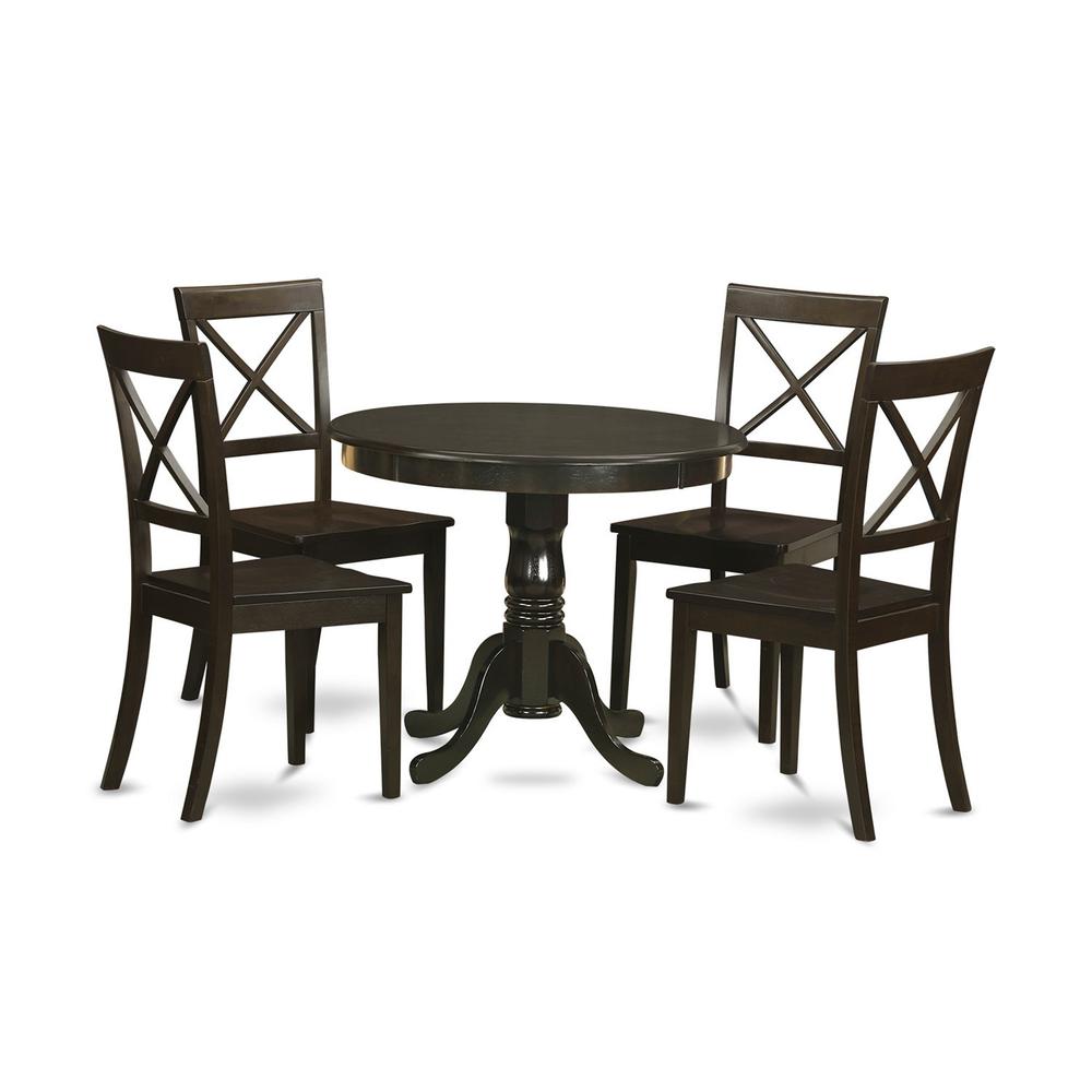 5  Pc  small  Kitchen  Table  and  Chairs  set-round  Kitchen  Table  and  4  Dining  Chairs. Picture 1