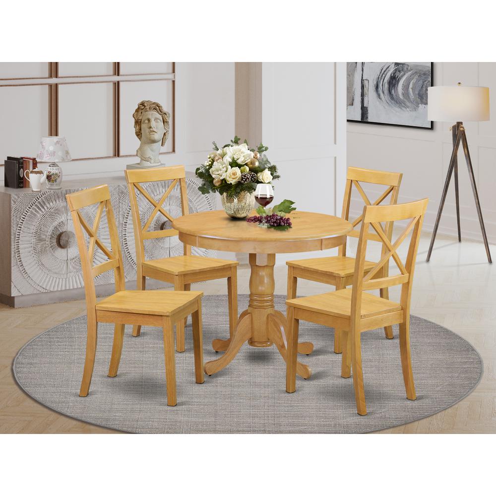 Dining Room Set Oak, ANBO5-OAK-W. Picture 2