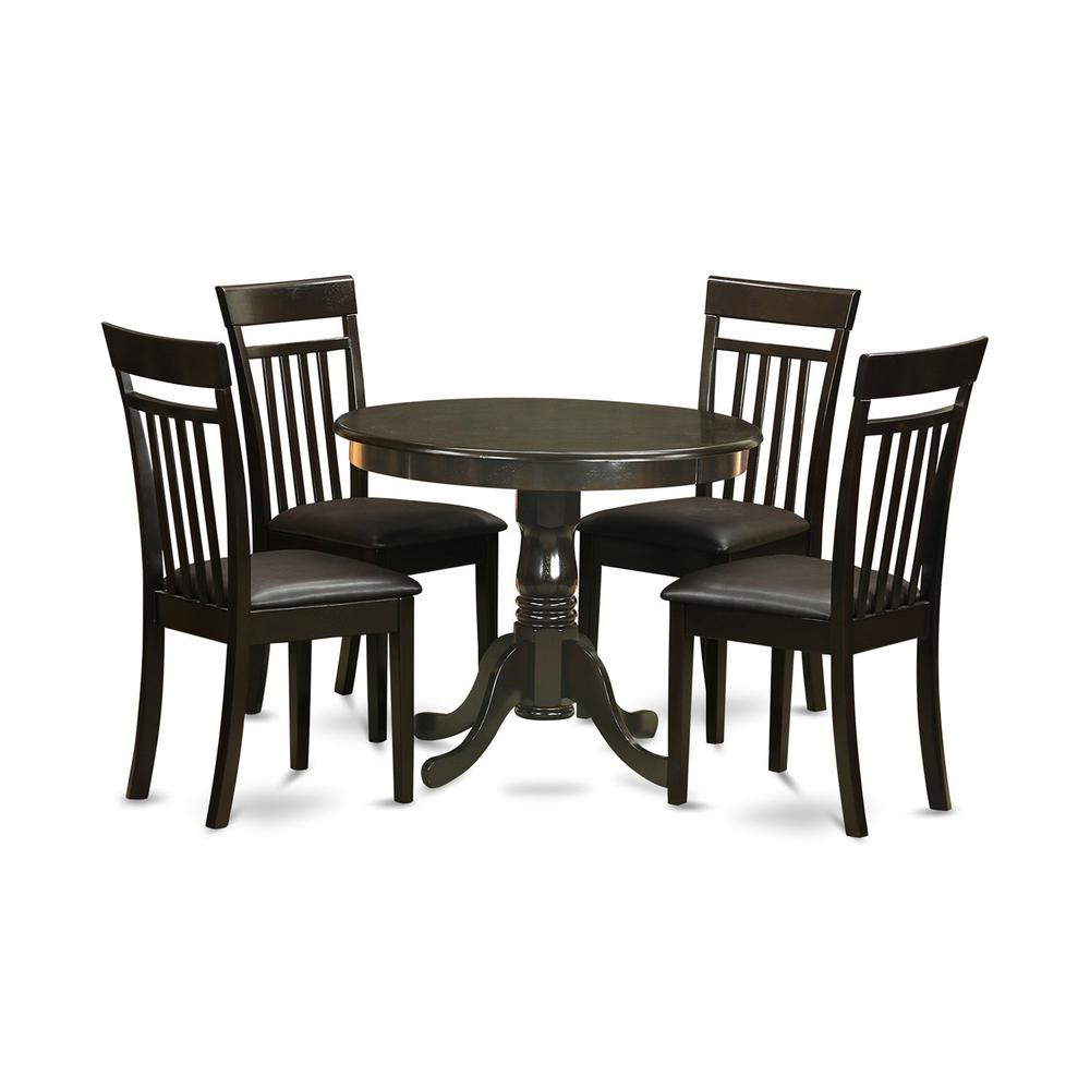 5  PC  small  Kitchen  Table  and  Chairs  set-round  Table  and  4  Chairs  for  Dining  room. Picture 1