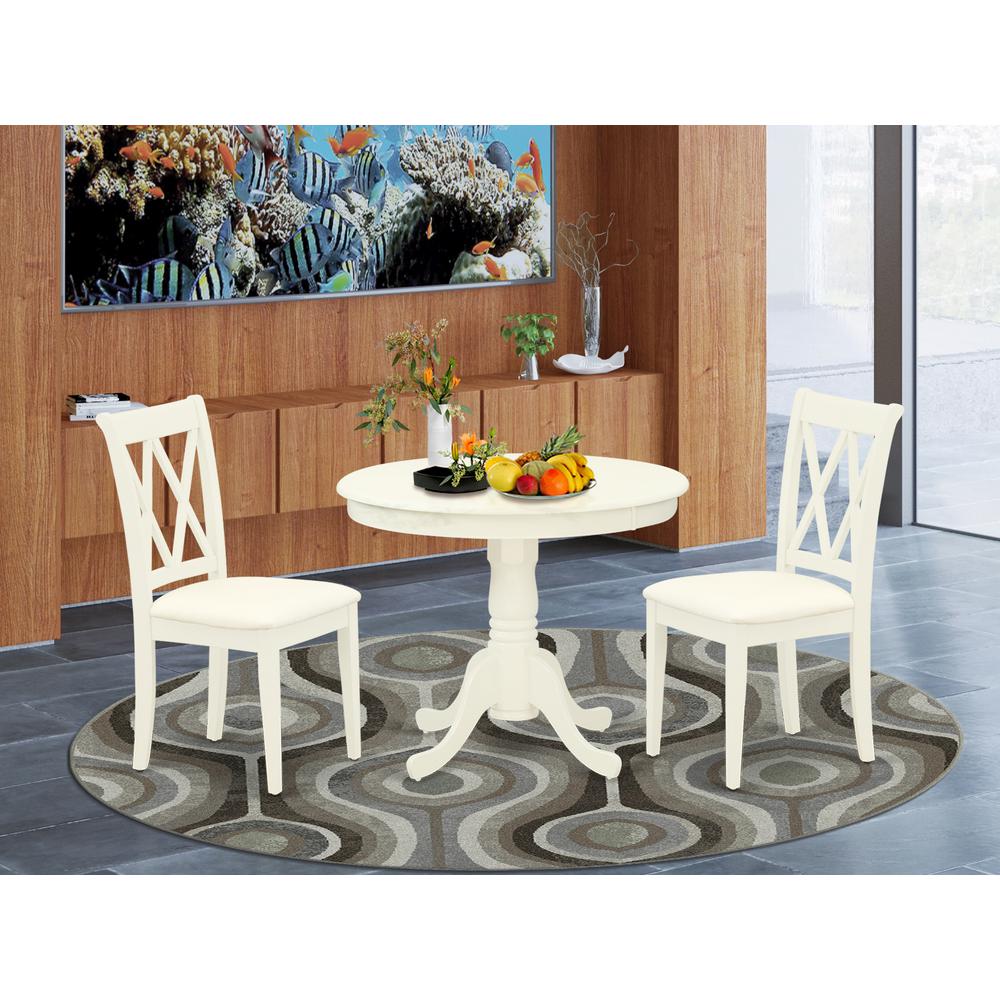 Dining Room Set Linen White, ANCL3-LWH-C. Picture 2