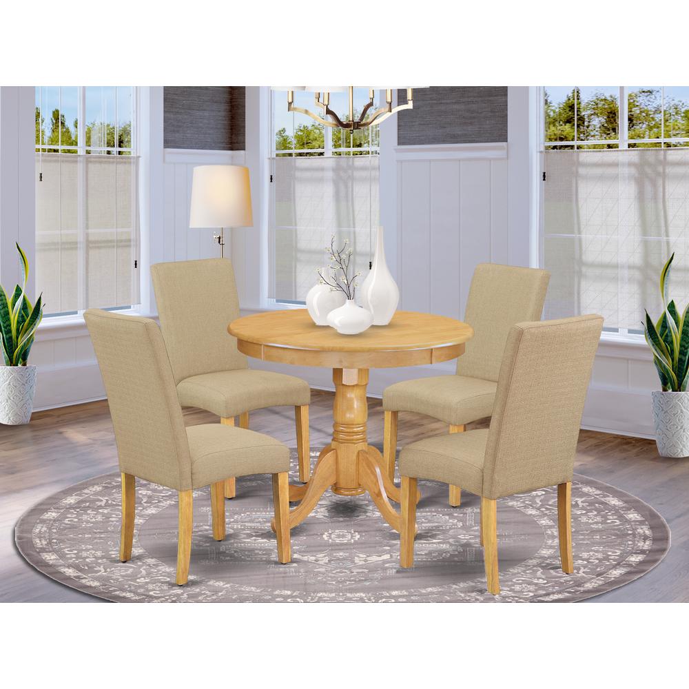 Dining Room Set Oak, ANDR5-OAK-16. Picture 2