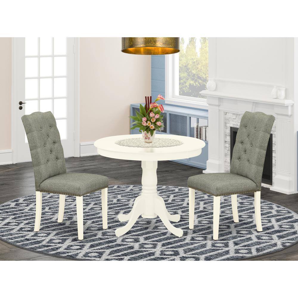 Dining Room Set Linen White, ANEL3-LWH-07. Picture 2