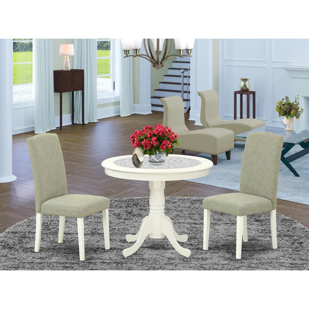 Dining Room Set Linen White, ANEN3-LWH-06. Picture 2