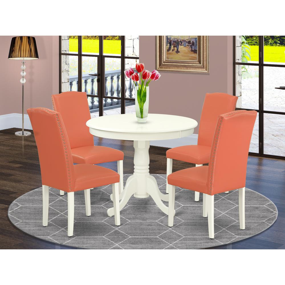 Dining Room Set Linen White, ANEN5-LWH-78. Picture 2