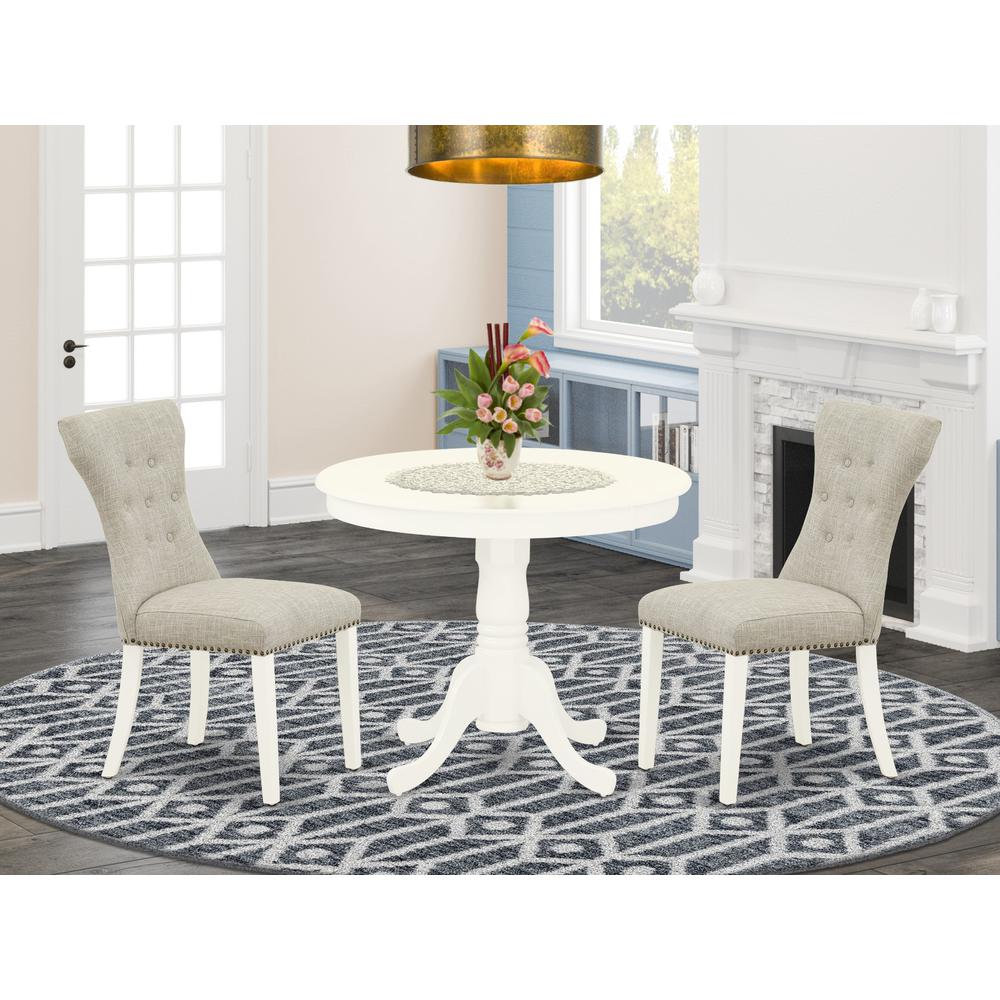 Dining Room Set Linen White, ANGA3-LWH-35. Picture 2