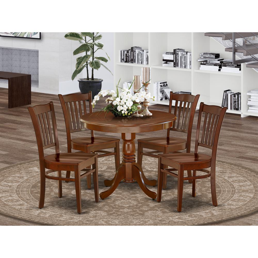 Dining Room Set Mahogany, ANGR5-MAH-W. Picture 2