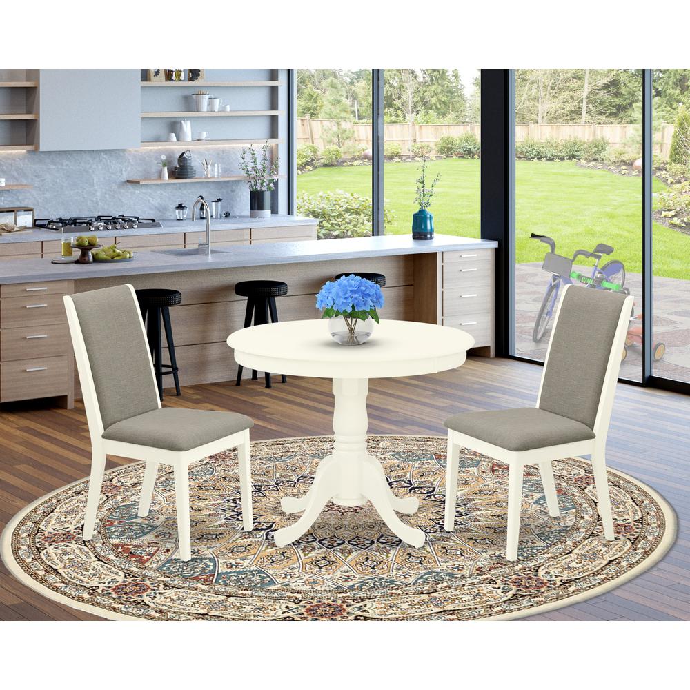 Dining Room Set Linen White, ANLA3-LWH-06. Picture 2