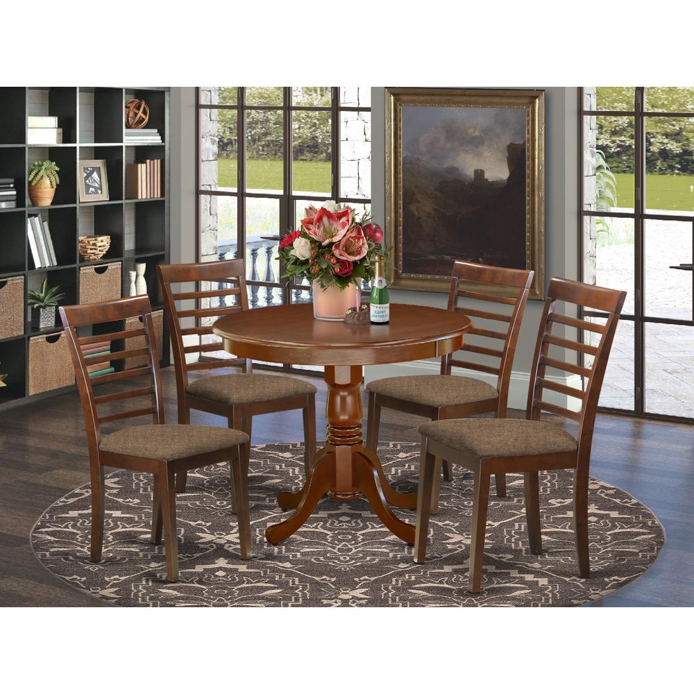 Dining Room Set Mahogany, ANML5-MAH-C. Picture 2
