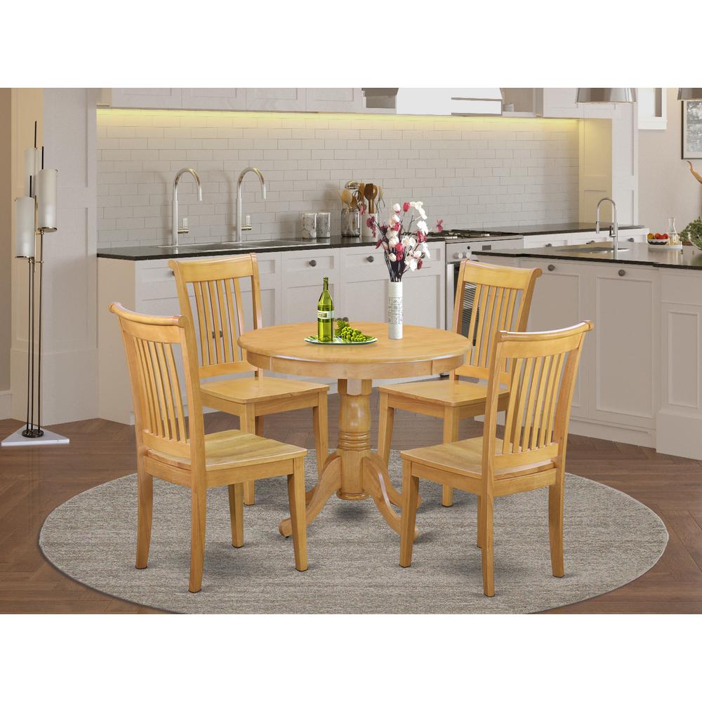 Dining Room Set Oak, ANPO5-OAK-W. Picture 2