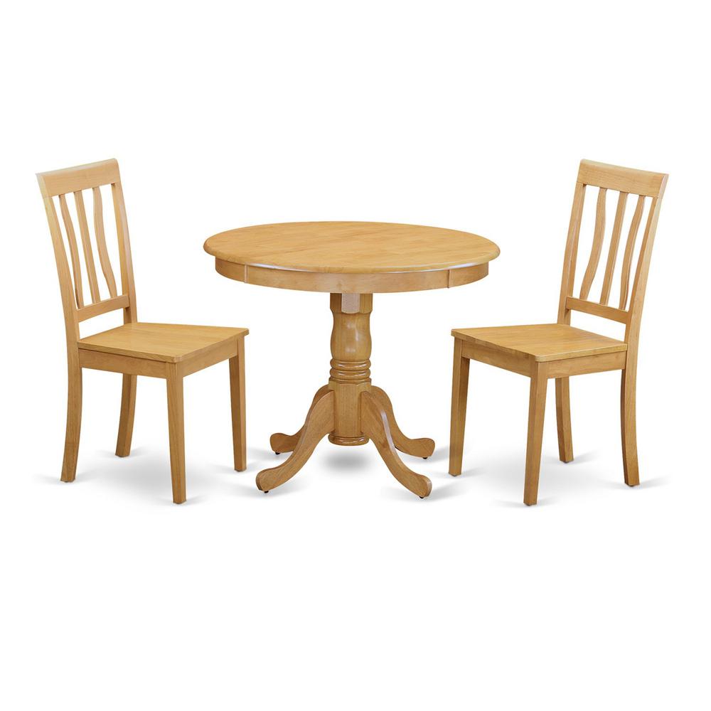 3  Pc  Kitchen  Table  set-round  Kitchen  Table  and  2  Dining  Chairs. Picture 1