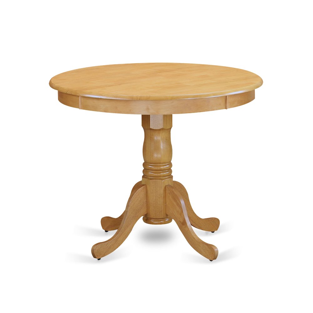 Antique Table 36" Round with Oak Finish. Picture 1