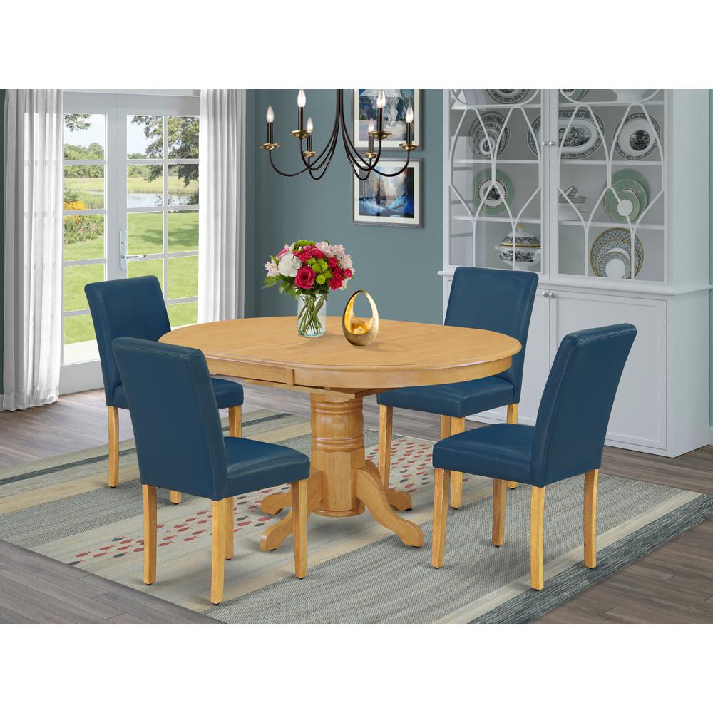 Dining Room Set Oak, AVAB5-OAK-55. Picture 2