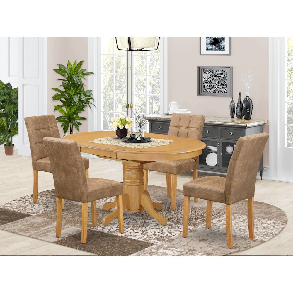 5 Piece Mid Century Modern Dining Set contain A Dinner Table. Picture 2