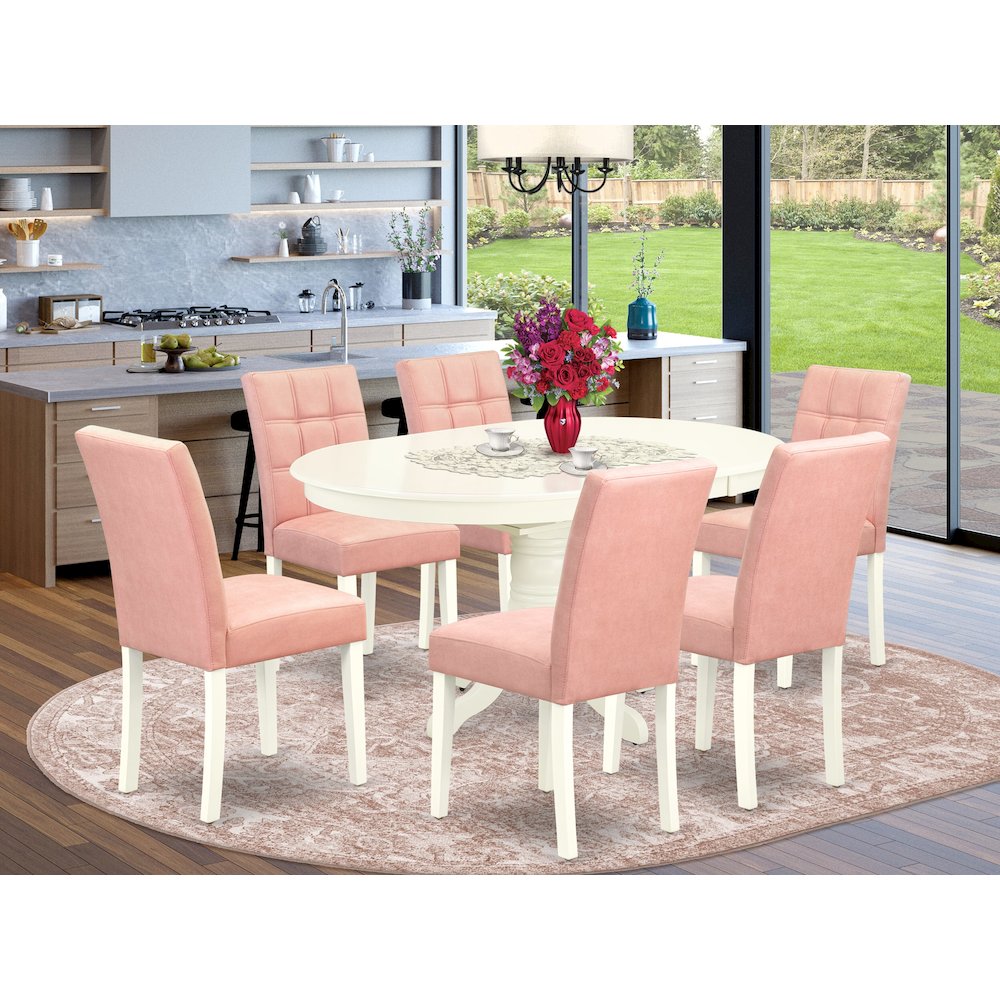 7 Piece Dinner Table Set consists A Modern Dining Table. Picture 2