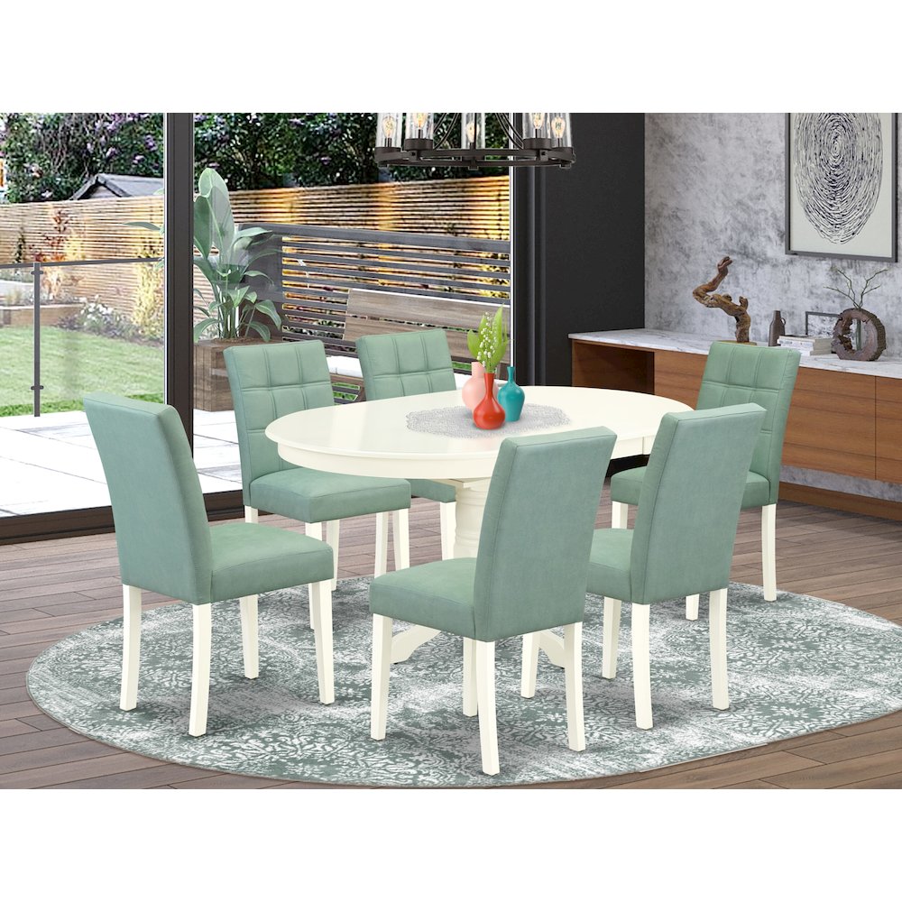 7 Piece Dining Table Set contain A Kitchen Table. Picture 2