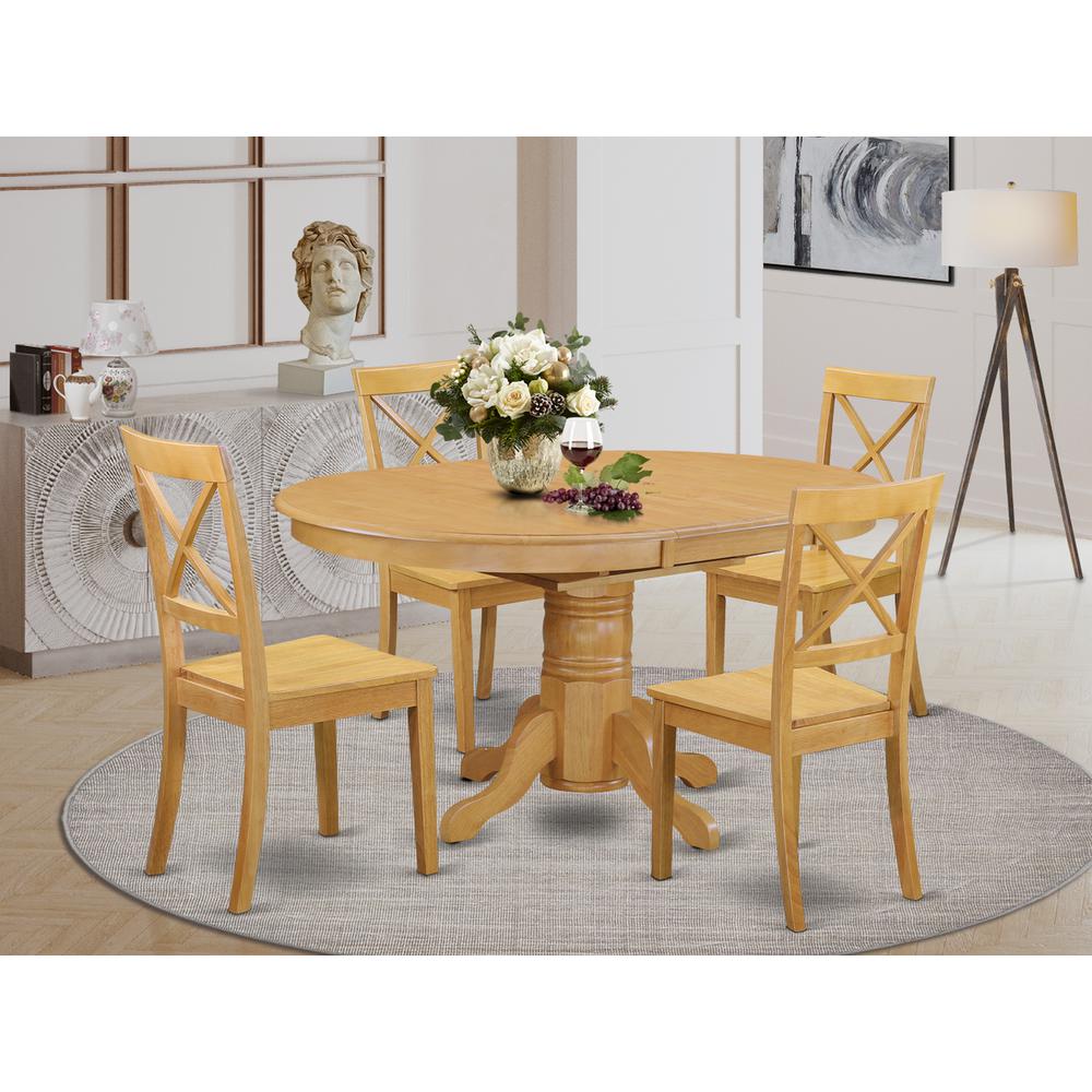 Dining Room Set Oak, AVBO5-OAK-W. Picture 2