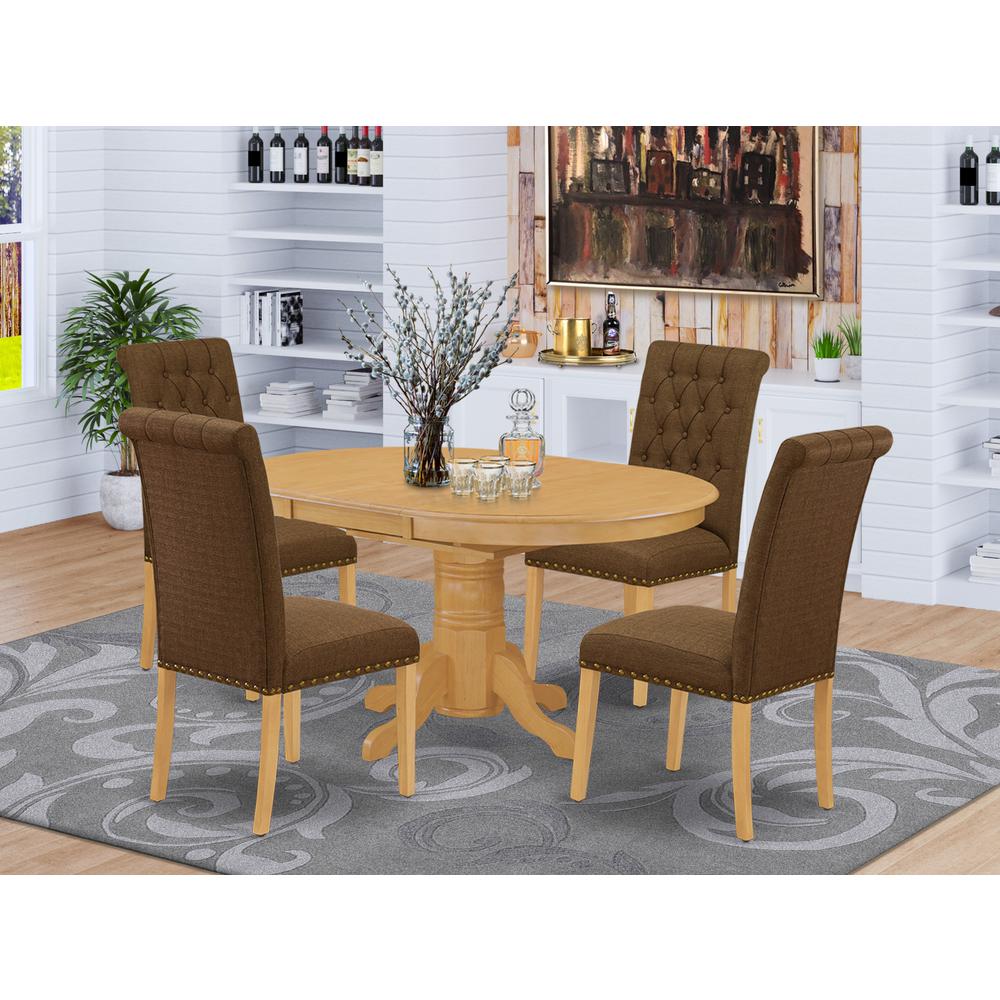 Dining Room Set Oak, AVBR5-OAK-18. Picture 2