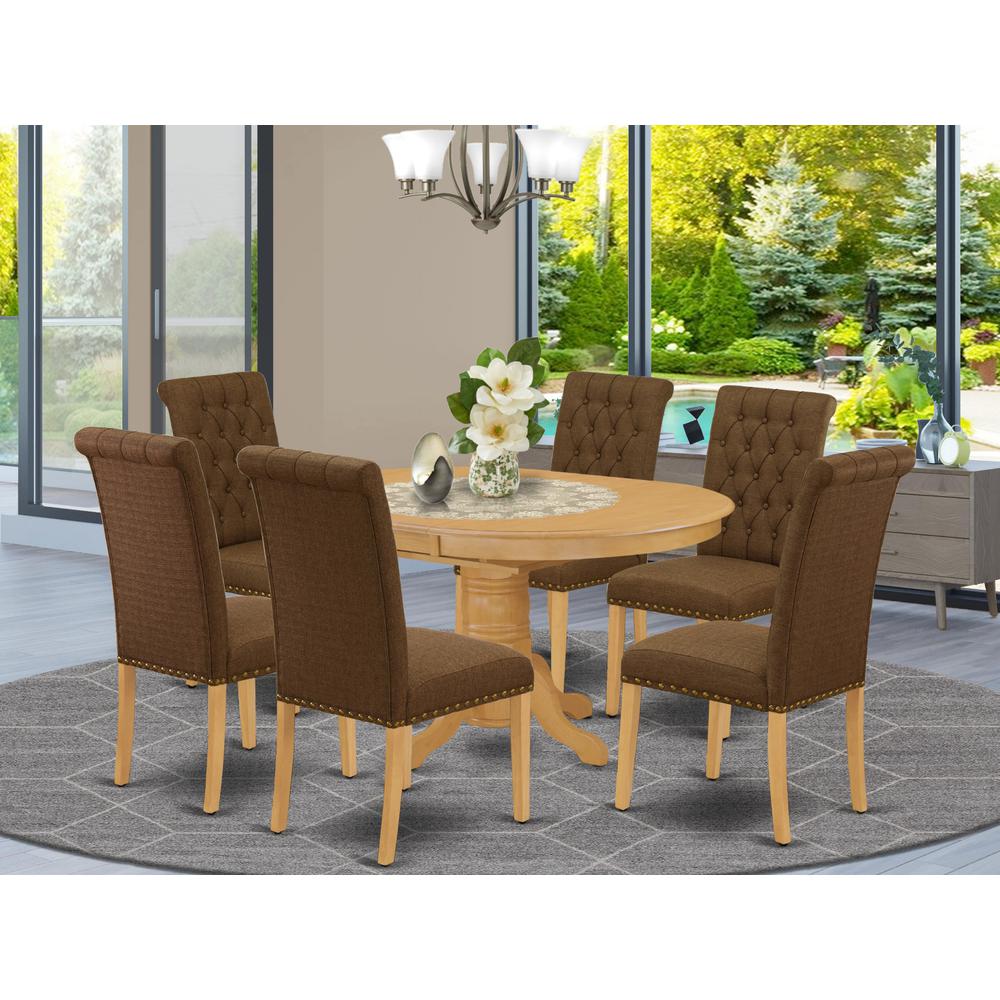 Dining Room Set Oak, AVBR7-OAK-18. Picture 2
