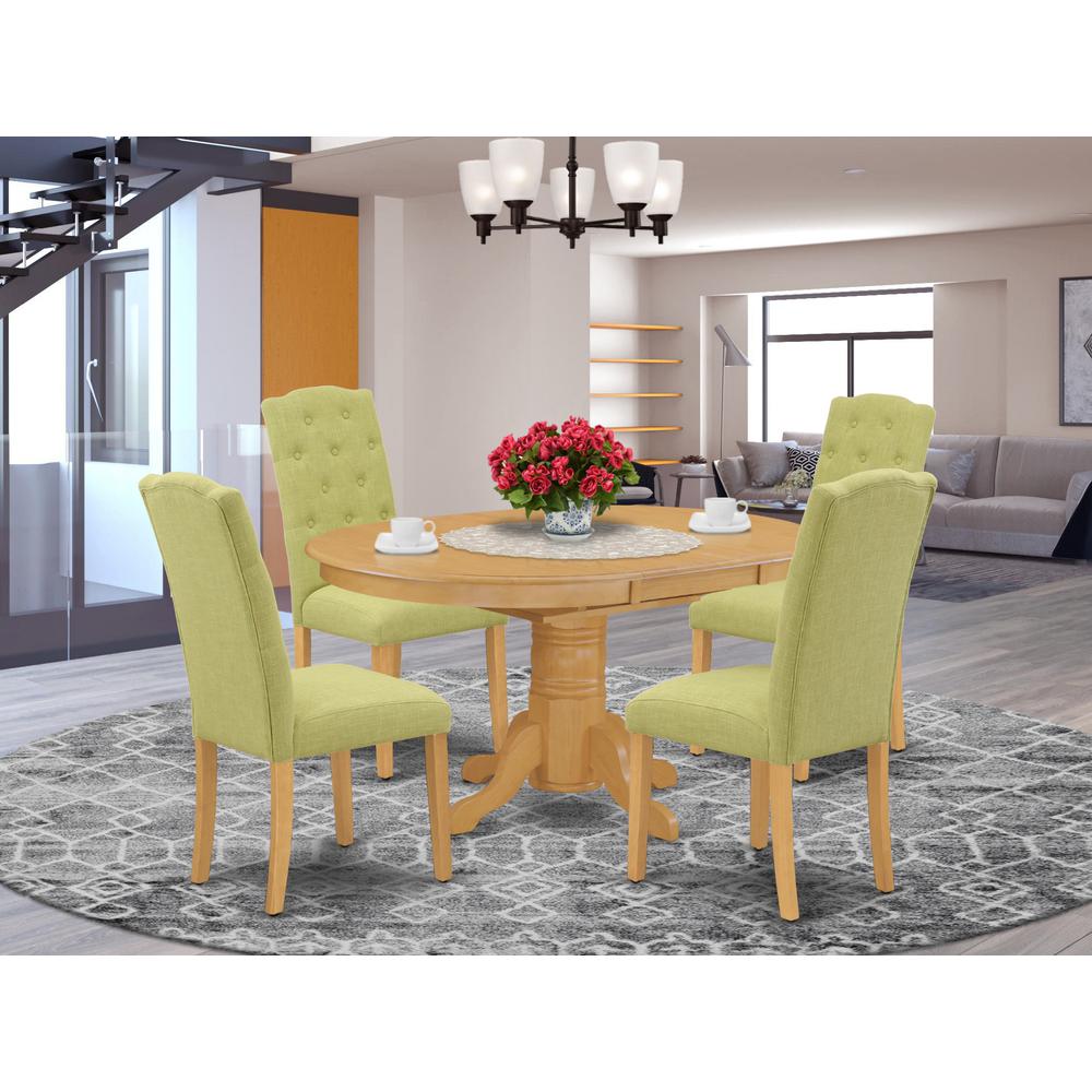 Dining Room Set Oak, AVCE5-OAK-07. Picture 2