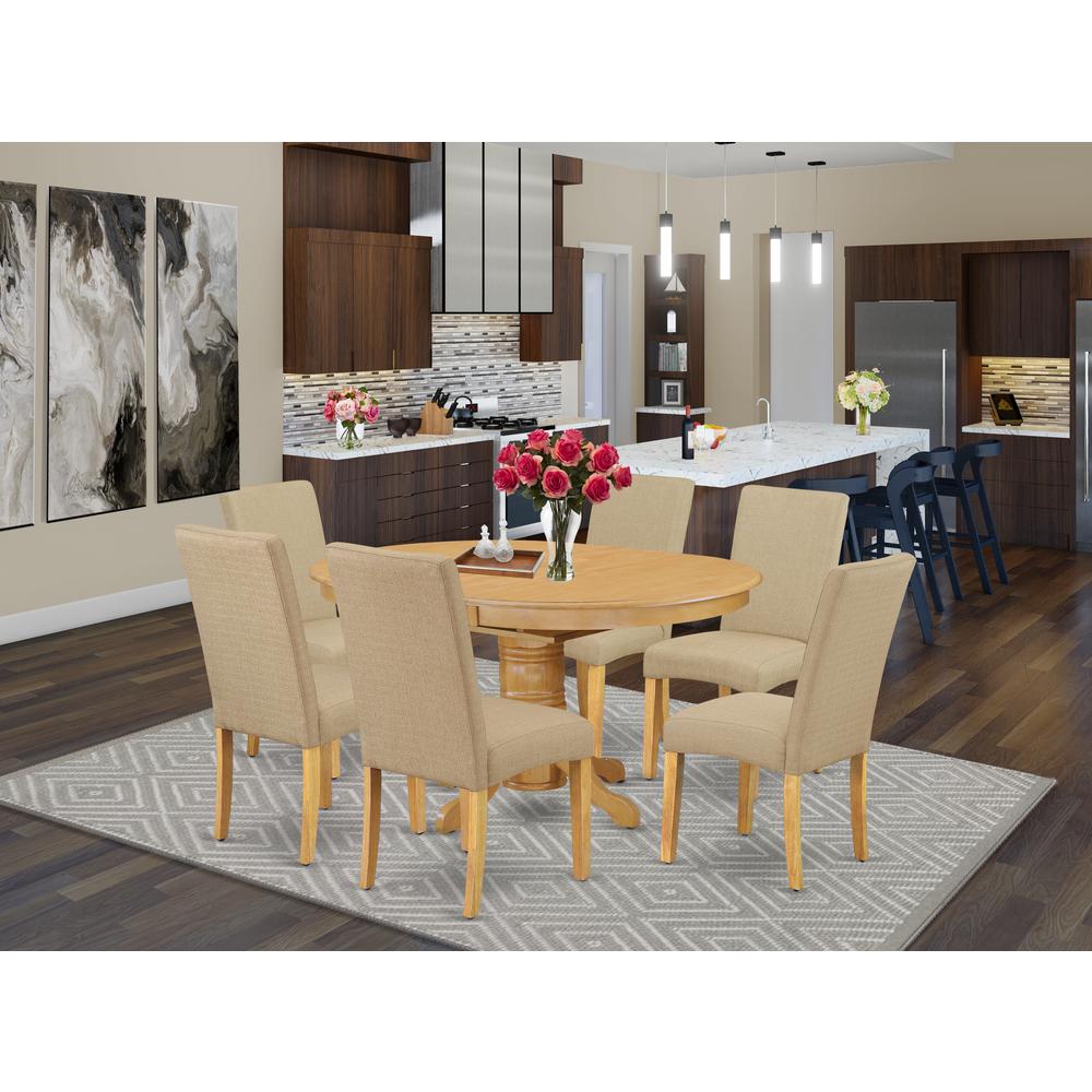 Dining Room Set Oak, AVDR7-OAK-16. Picture 2